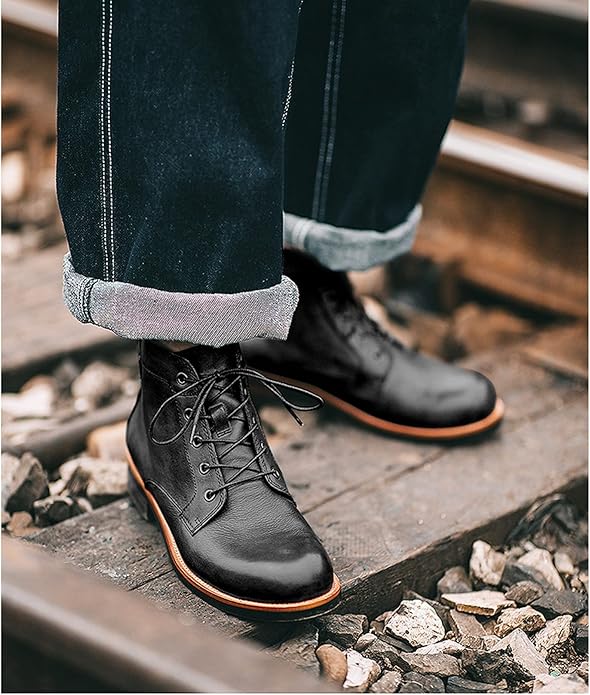 Lederstiefel Niedrig Geschnitten Herren