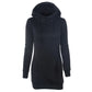 Damen Hoodiekleid mit seitlichen Eingrifftaschen Fudus