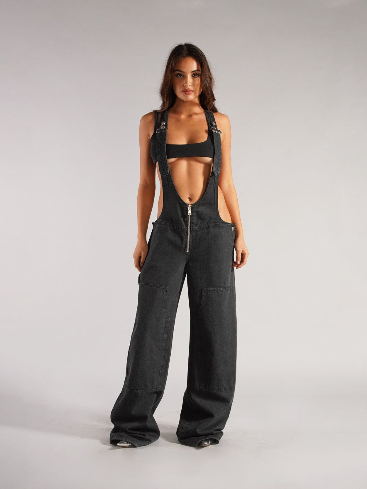 Damen Tiefenge Jeans Overall Bequem Für Alltag