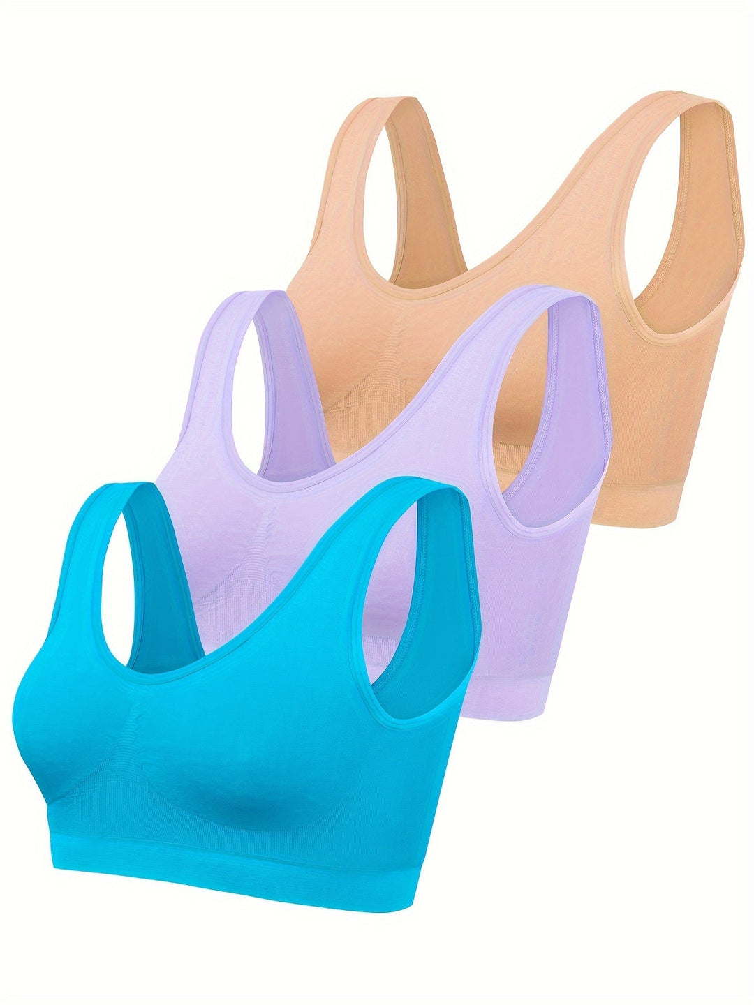 Tanktops Sport Bh Set Einfarbig Nahtlos