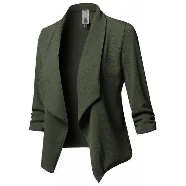 Damen Blazer Offene Vorderseite Elegant Leicht