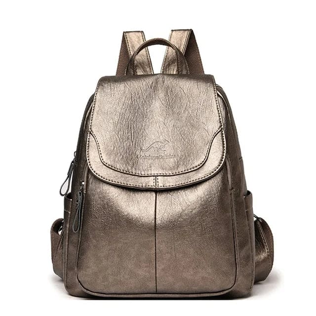 Damen Diebstahlsicherer Leder Rucksack