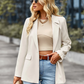 Damen Blazer mit einem Knopf, langen Ärmeln, tailliertem Schnitt, Casual Chic