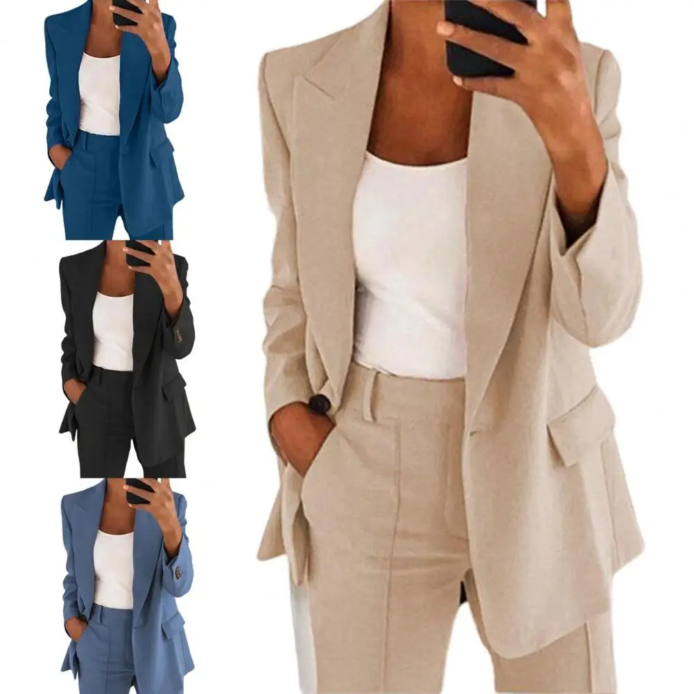 Nettech - Oversized Damen Blazer mit Einzelknopfverschluss - Stilvoll und Geschäftlich