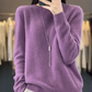 Damen Kaschmir Pullover Runder Ausschnitt Weicher Eleganter Strickpullover