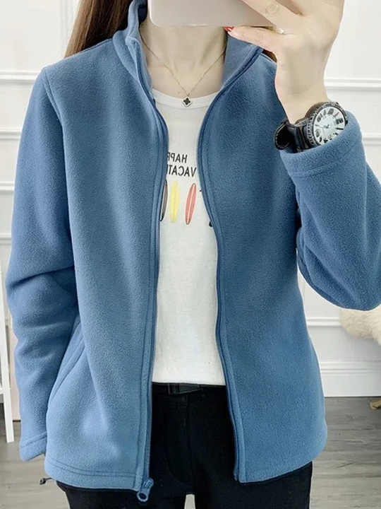 Damen Fleece Weste mit Reißverschluss Warm und Weich