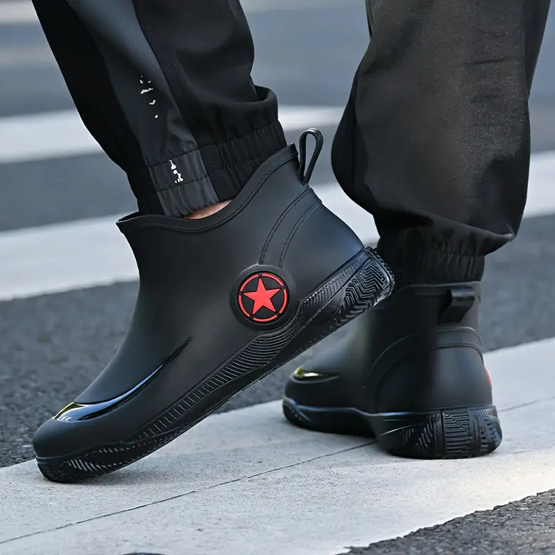 Herren Kurze Wasserdichte Regenstiefel Mit Komfort