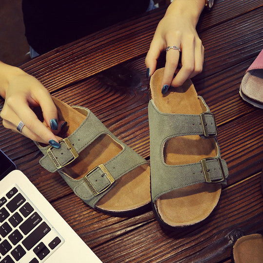 Damen Orthopädische Sandalen Mit Kork Fußbett Unterstützung