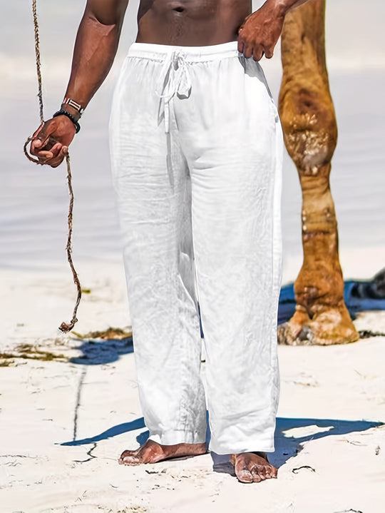 Herren Sommerhose aus Weißem Leinen
