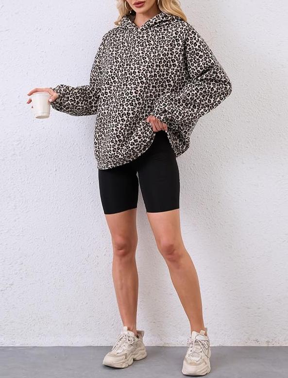 Gepardenmuster Trainingsanzug Auffällig Bequem Modern