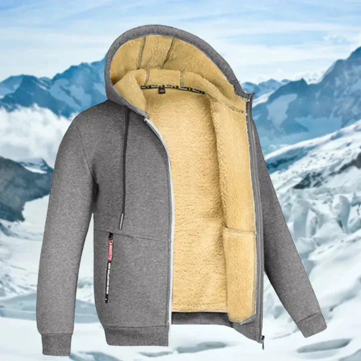 Herren Winterjacke mit Kapuze und Fleece