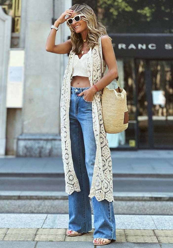 Damen Ärmellose Strickjacke Mit V Ausschnitt Und Spitze