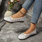 Damen Spitze Flache Schuhe
