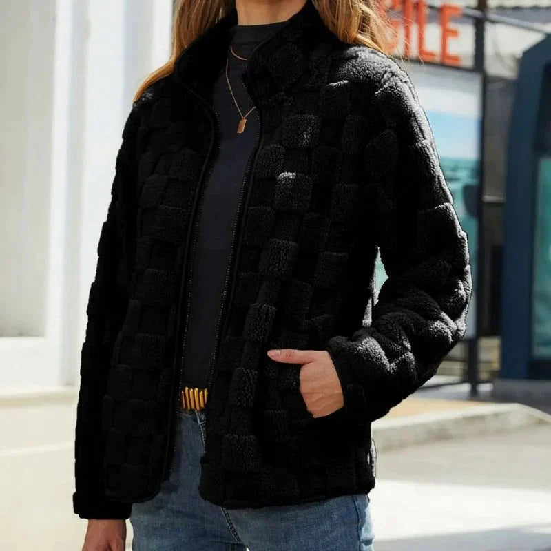 Karierte Herbstjacke für Damen