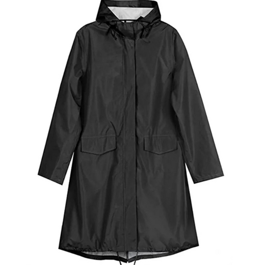 Damen Regenjacke Mit Kapuze Lange Wasserdichte Leichte Jacke