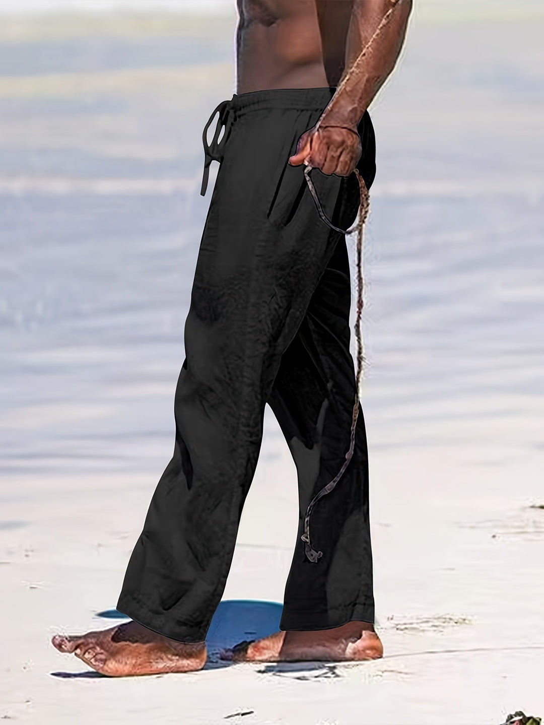 Herren Sommerhose aus Weißem Leinen