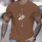 Herren Bequemes T-shirt Bedruckt