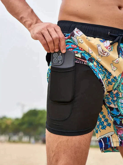 Herren Badeshorts Aus Leichtem Schnell Trocknendem Stoff