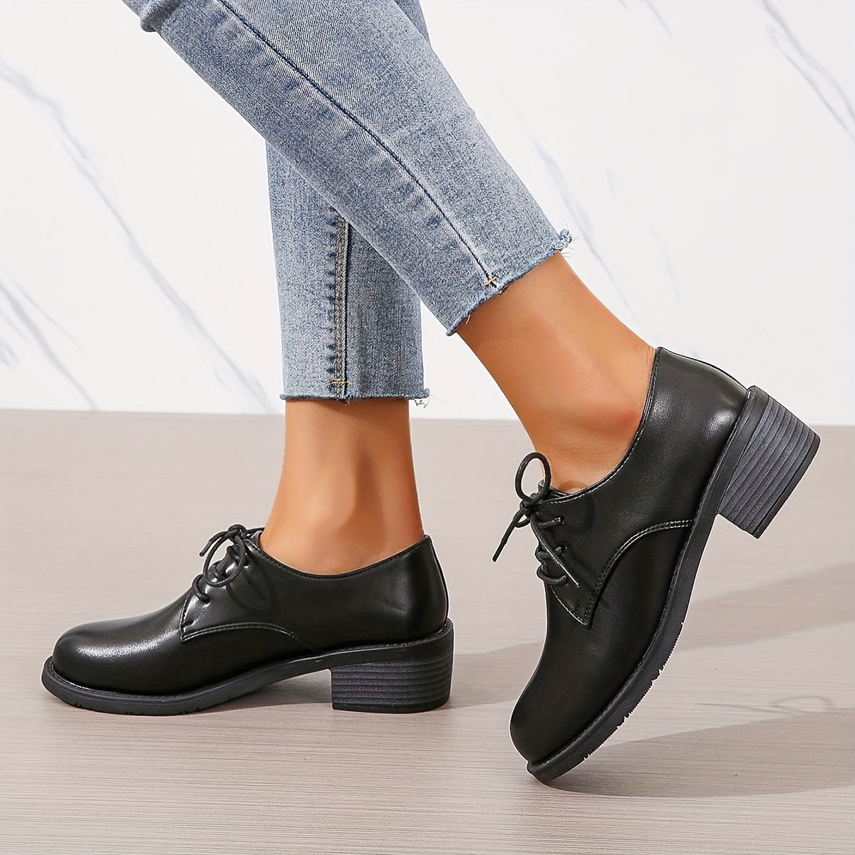 Damen Schwarze Orthopädische Schnürschuhe