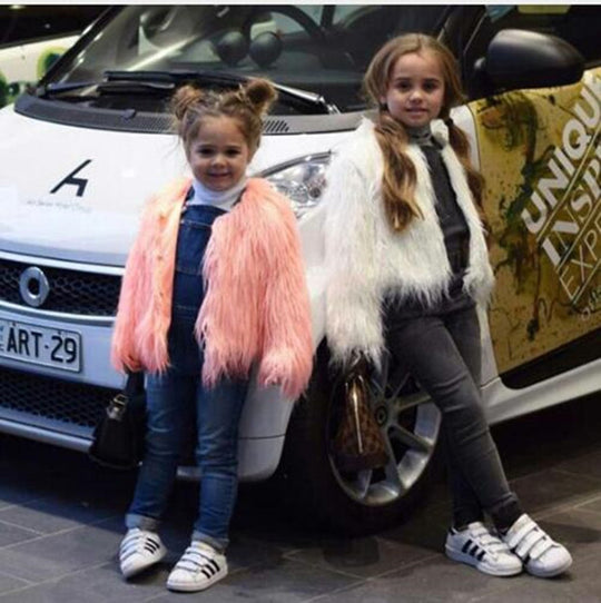 Damen Kunstfelljacke mit voluminösen Ärmel und lässigem Schnitt Fudus