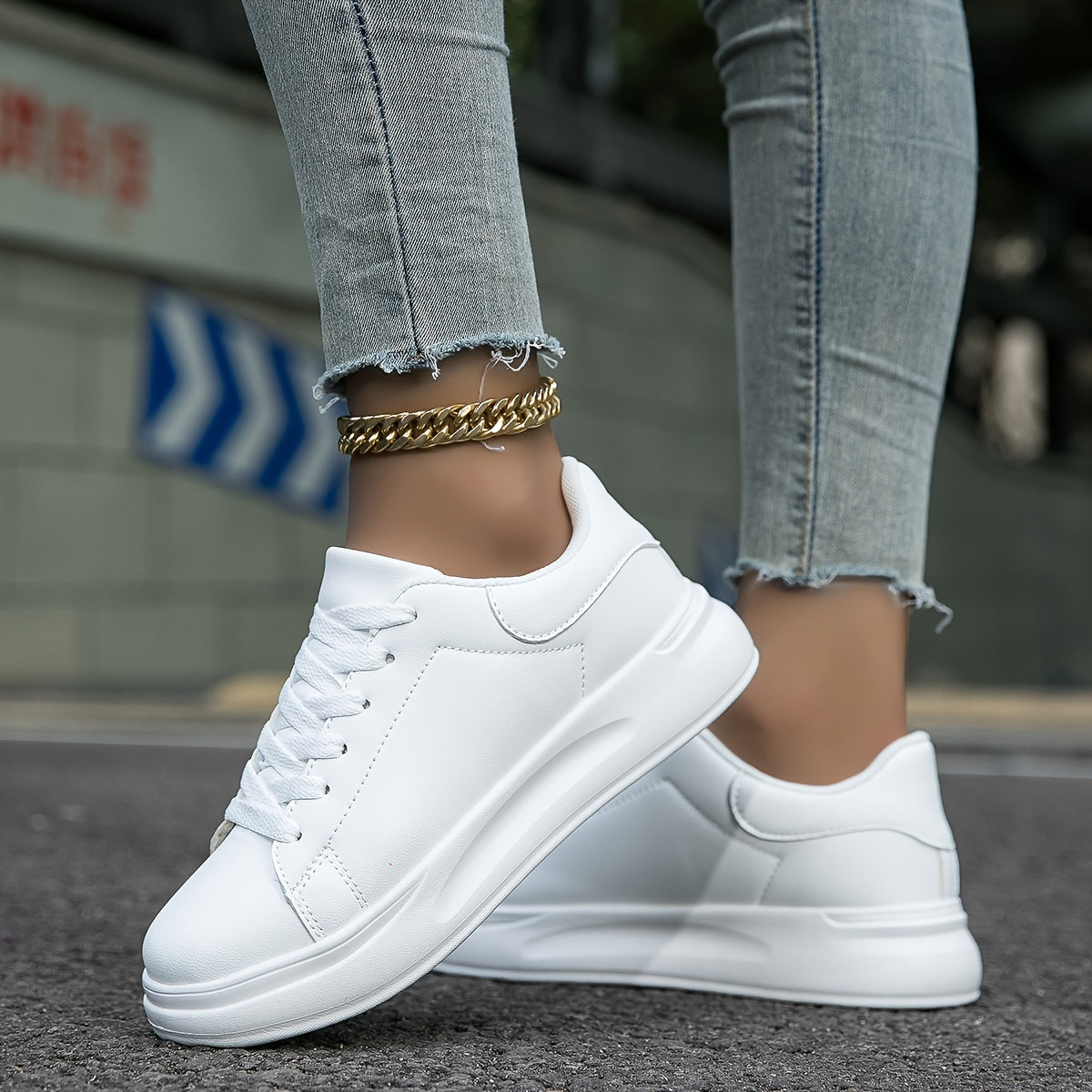 Damen Saubere Orthopädische Ledersneaker