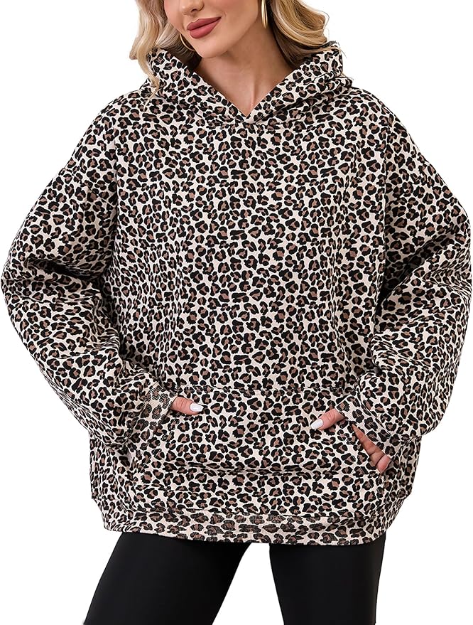 Gepardenmuster Trainingsanzug Auffällig Bequem Modern