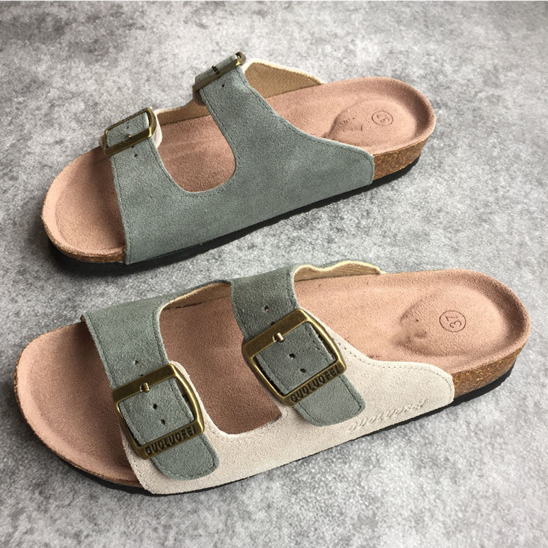 Damen Orthopädische Sandalen Mit Kork Fußbett Unterstützung