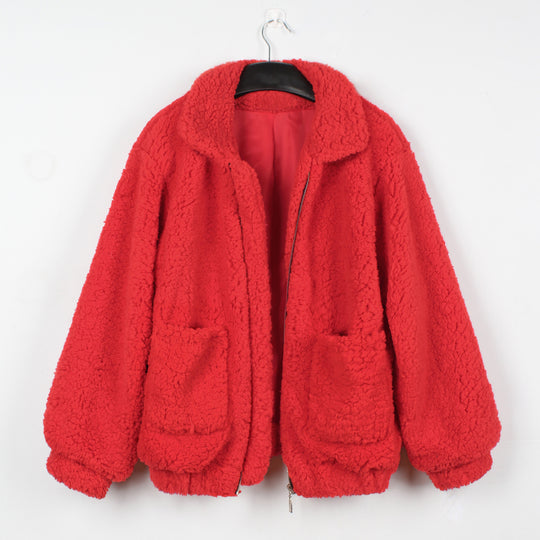 Damen Kuschelige Fleecejacke mit Reißverschluss Fudus