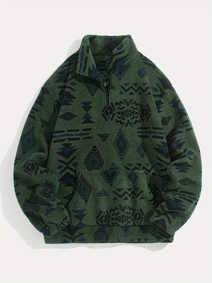 Herren Pullover Loose Fleece Superweich Pflegeleicht Warm