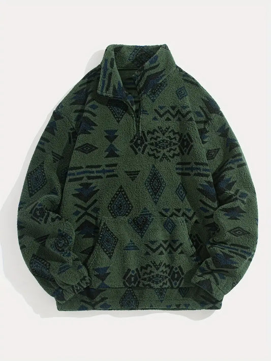 Herren Pullover Loose Fleece Superweich Pflegeleicht Warm