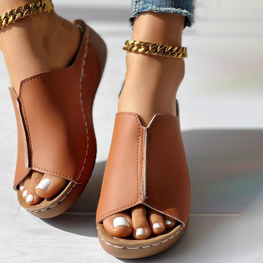 Damen Elegante Keil Pantoletten