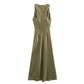 Maxikleid Satin Drapierung Elegant