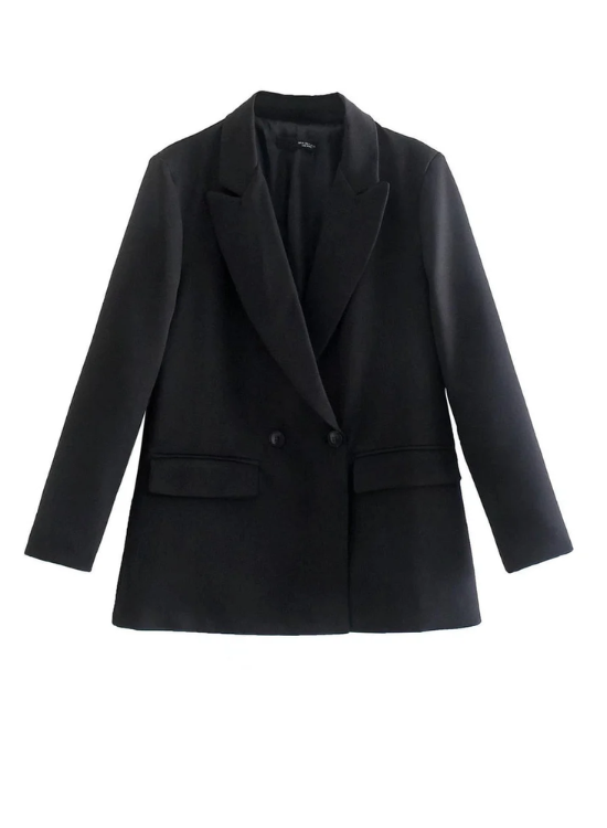 Damen Oversized Blazer Mit Langen Ärmeln Und Reverskragen