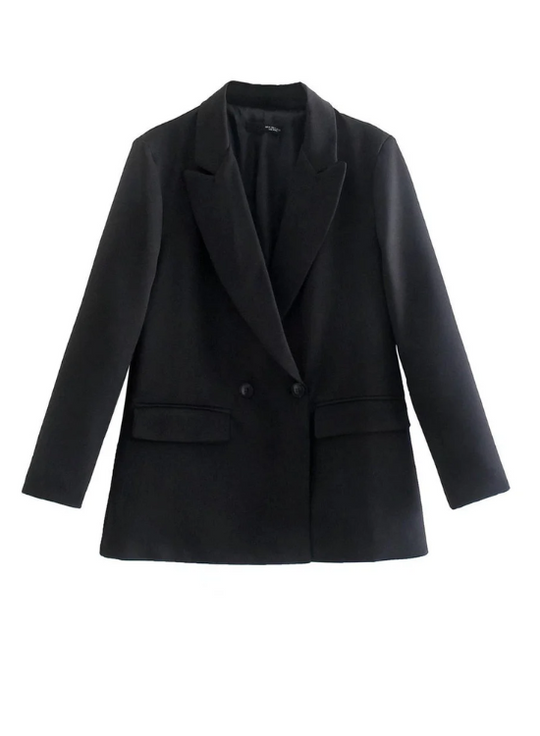 Damen Oversized Blazer Mit Langen Ärmeln Und Reverskragen