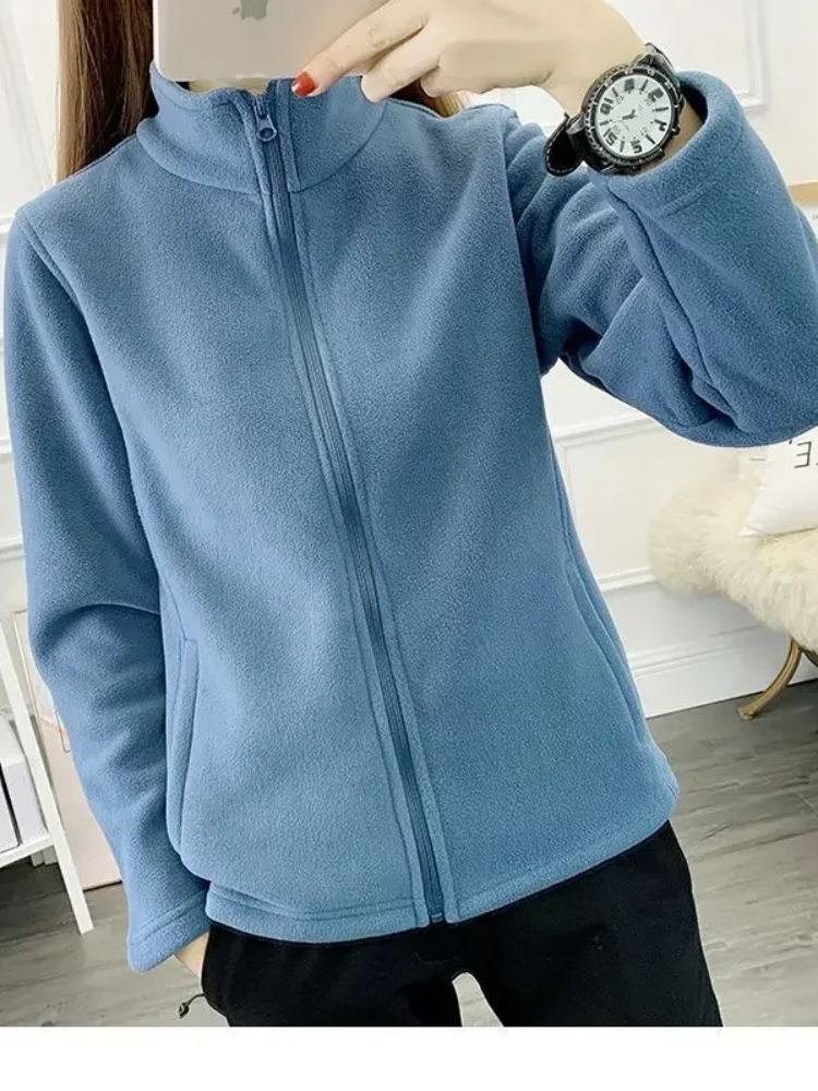 Snuggle - Bequem und Warm Jacke mit Reißverschluss, Fleece Weste Damen