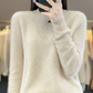 Damen Kaschmir Pullover Runder Ausschnitt Weicher Eleganter Strickpullover
