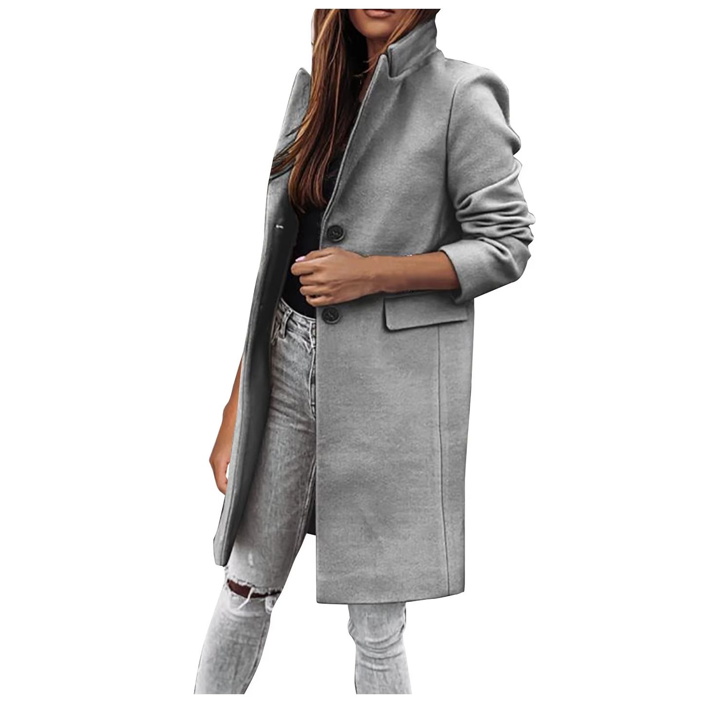 Fudus | Stilvolle Mantel Jacke Damen Mit Taschen Und Klassischem Schnitt