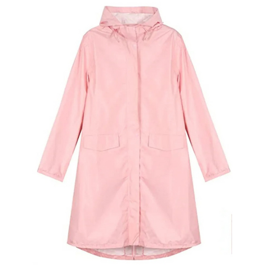 Damen Regenjacke Mit Kapuze Lange Wasserdichte Leichte Jacke