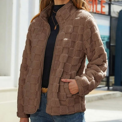 Karierte Herbstjacke für Damen