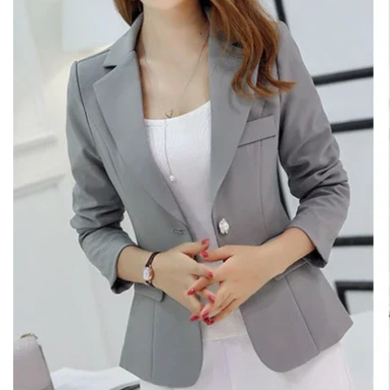 Eleganter Damen Blazer Mit Ein-Knopf-Verschluss - Perfekt Fürs Büro