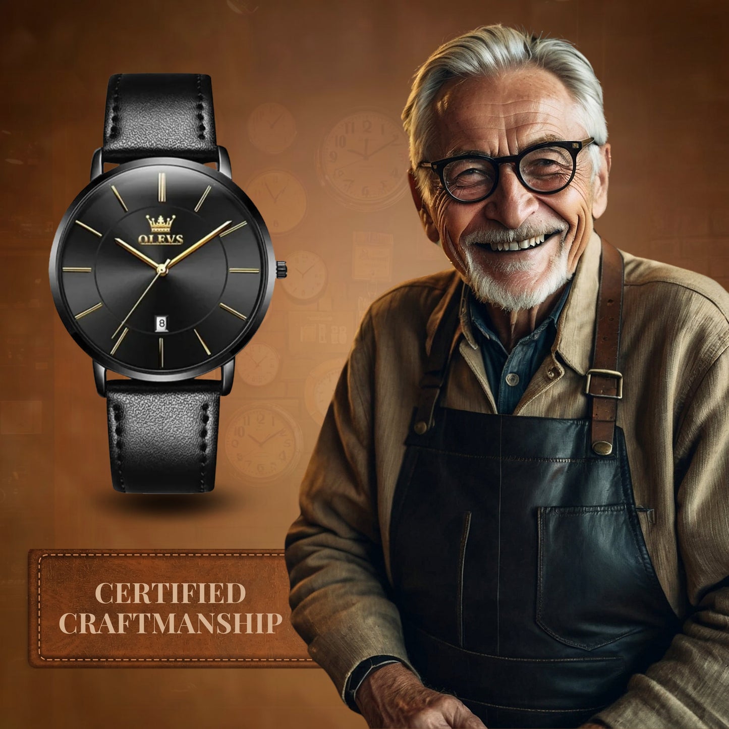 Fudus | Ultra Dünn Minimalistische Armbanduhr