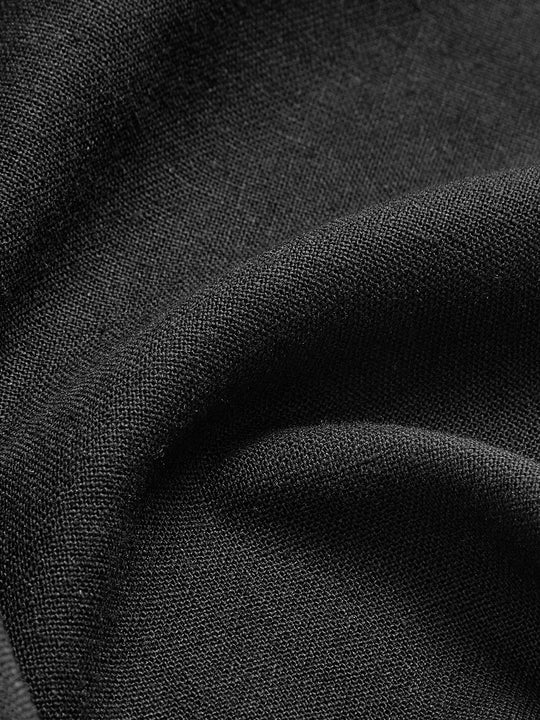 Damen Leinen Gefalteter Maxikilt