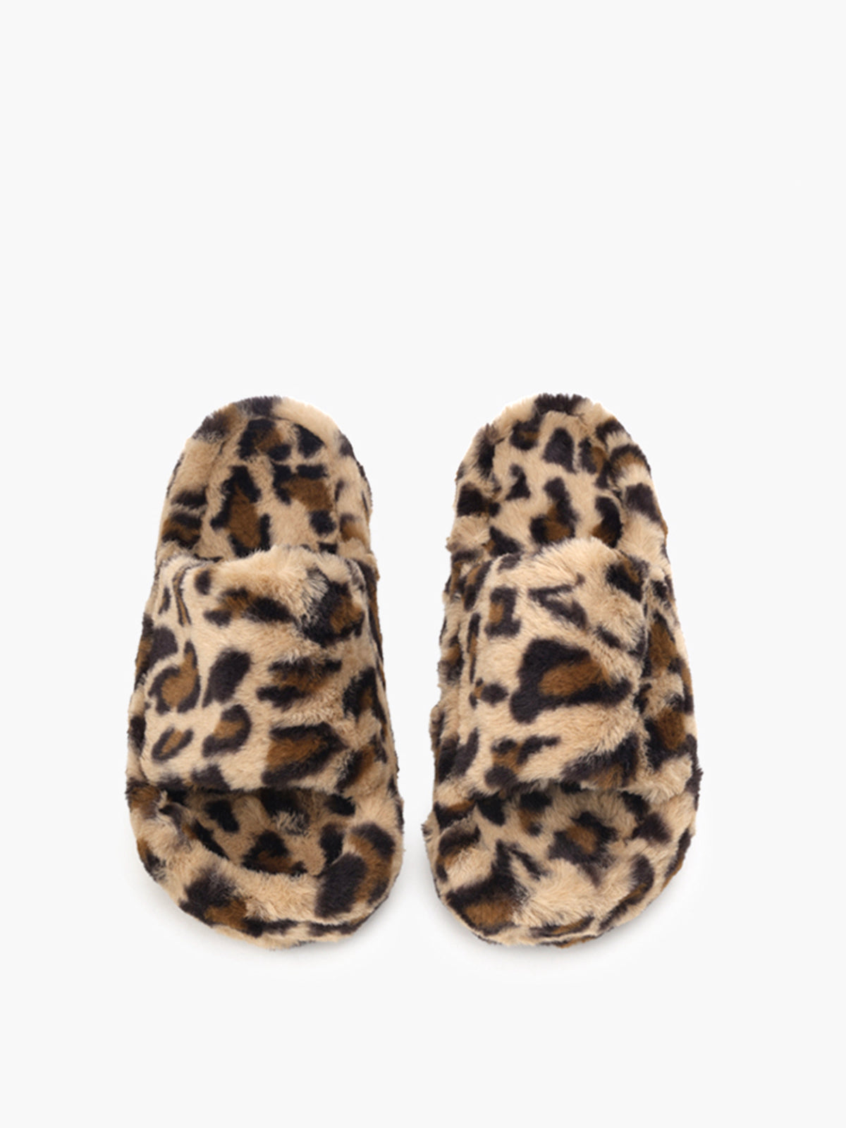 Fudus | Leopard Fuzzy Plattform Hausschuhe