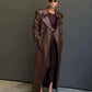 Fudus | Eleganter Leder Trenchcoat Herbst Chic