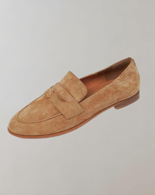 Damen Spitz Zulaufende Niedrig Geschnittene Wildleder Loafer Schuhe