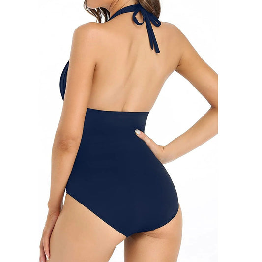 Badeanzug Formend Damen Push-up V-Ausschnitt