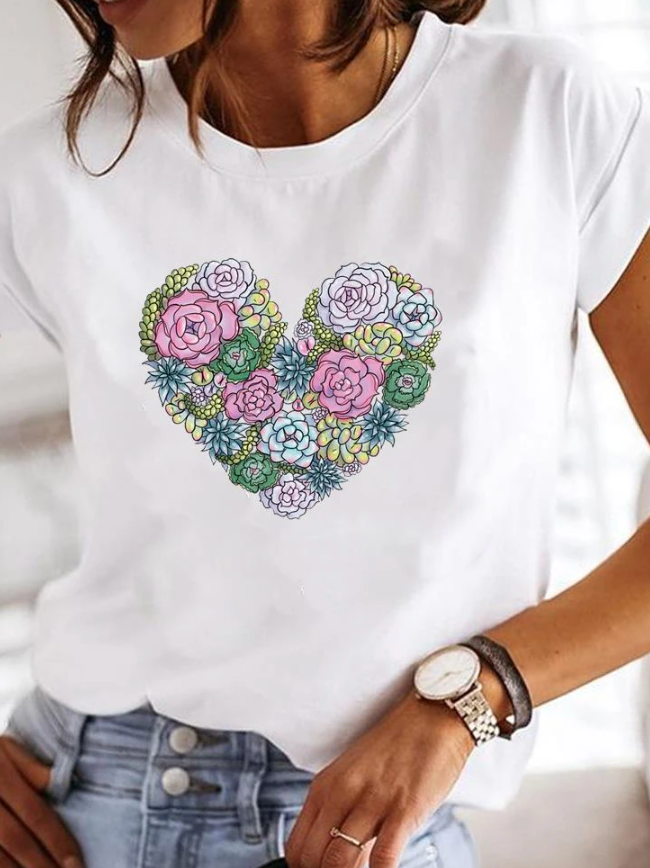 Damen Super Stylisches T Shirt Mit Extravaganten Sommerdesigns