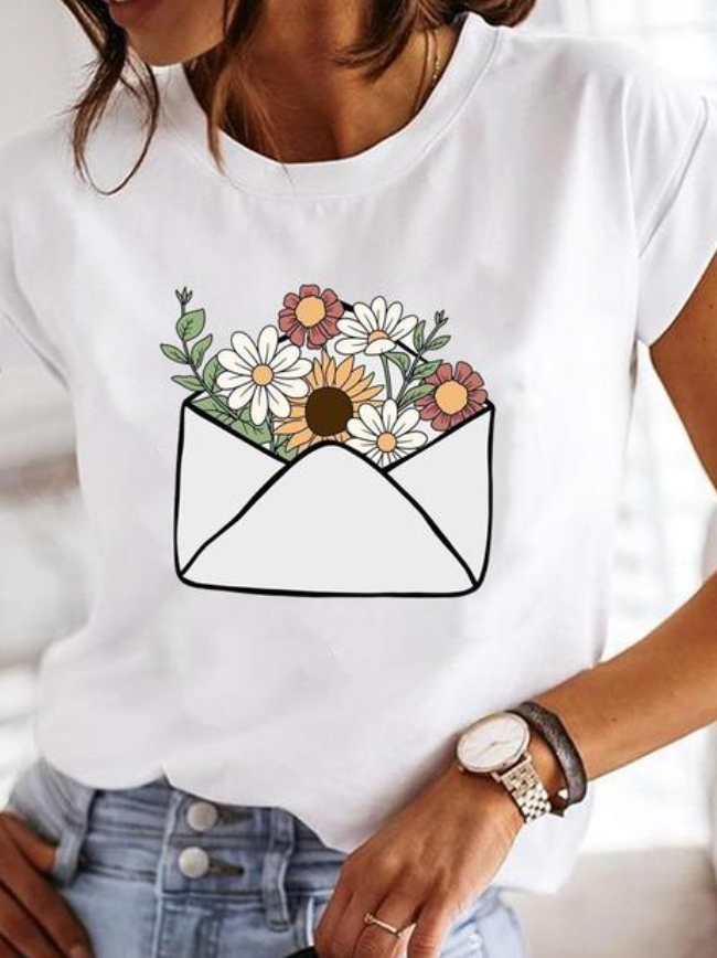 Damen Super Stylisches T Shirt Mit Extravaganten Sommerdesigns