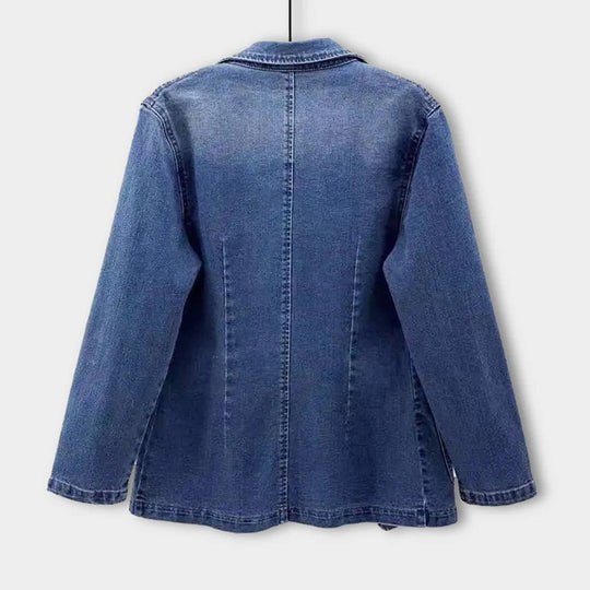 Damen Stylischer Denim Blazer Bequem Für Alltag