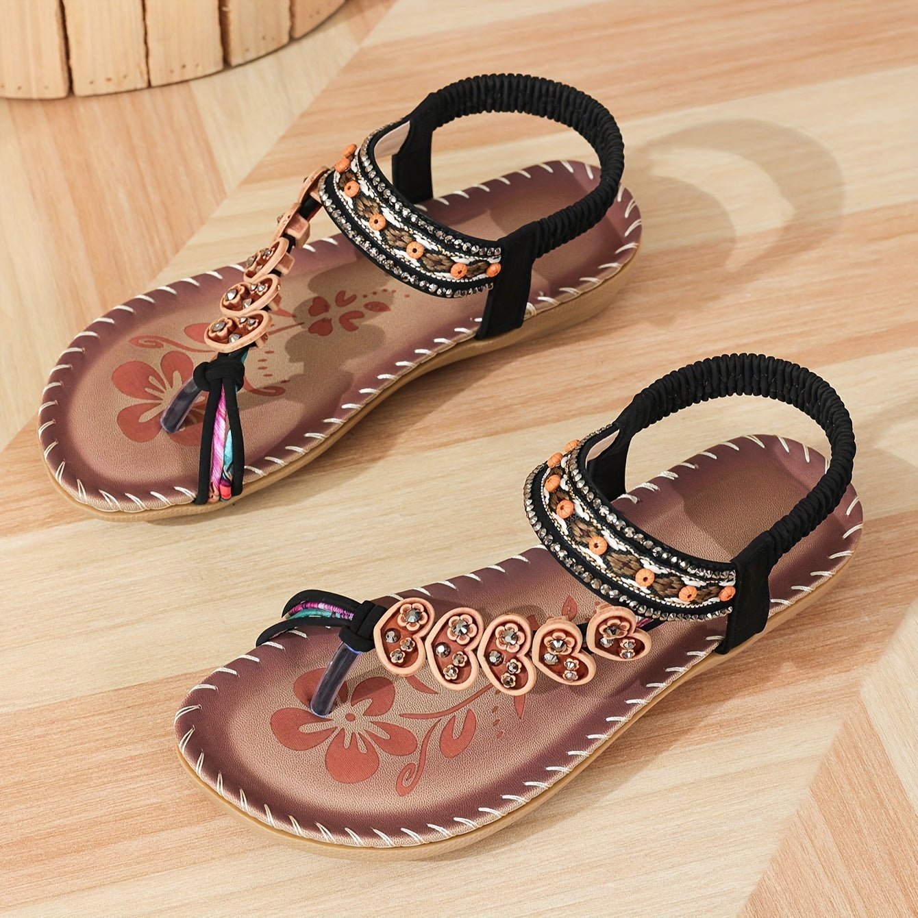 Sandalen Flach Knöchel Elastisch Orthopädisch